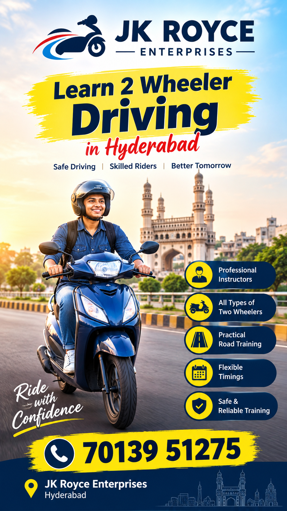 2 Wheeler Driving Classes in Hyderabad – Learn Scooter & Bike Riding